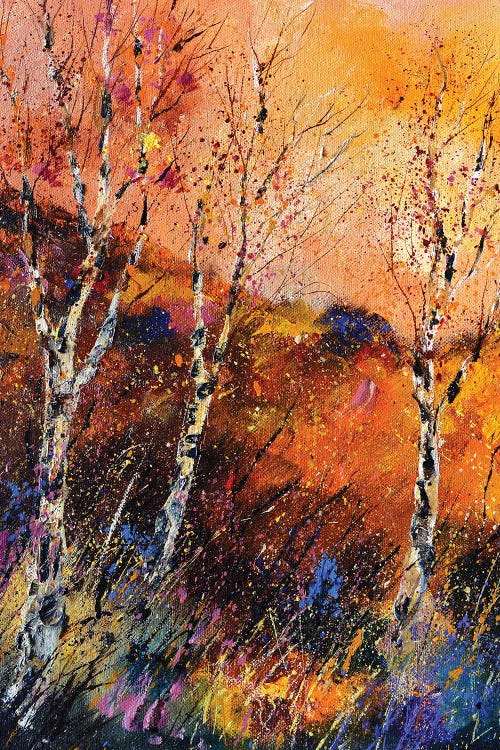 Three aspen trees