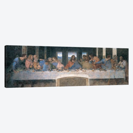 L'Ultima Cena (The Last Supper), Cropped Canvas Print #LDV1} by Leonardo da Vinci Canvas Art