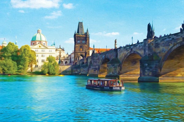 Czech Republic: Charles Bridge In Prague by Laura D Young