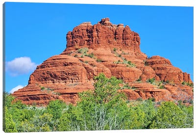 Bell Tower In Sedona Arizona Canvas Art Print - Laura D Young