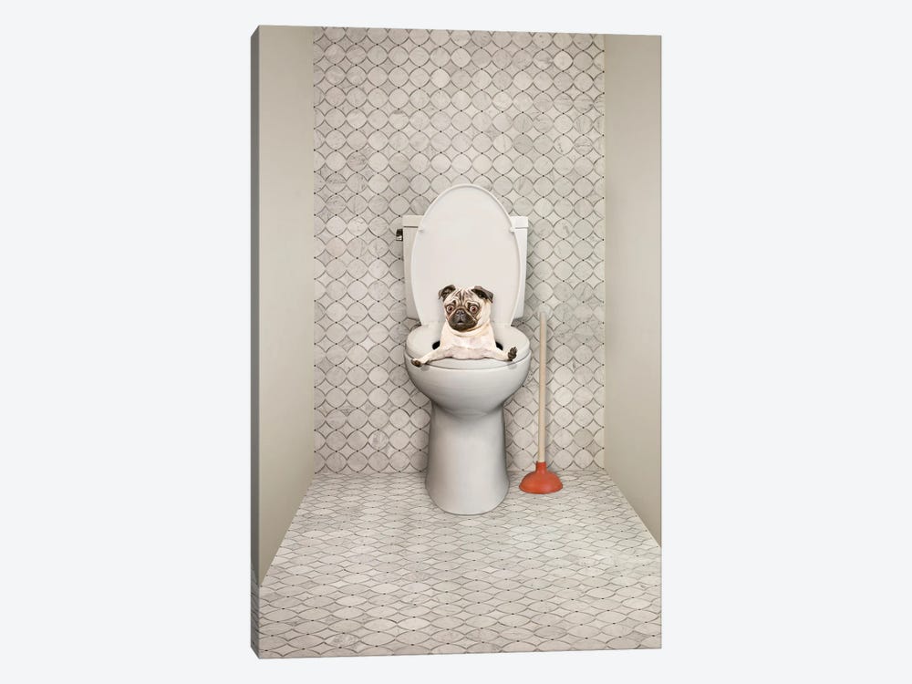 Pugged Toilet by Lund Roeser 1-piece Canvas Wall Art