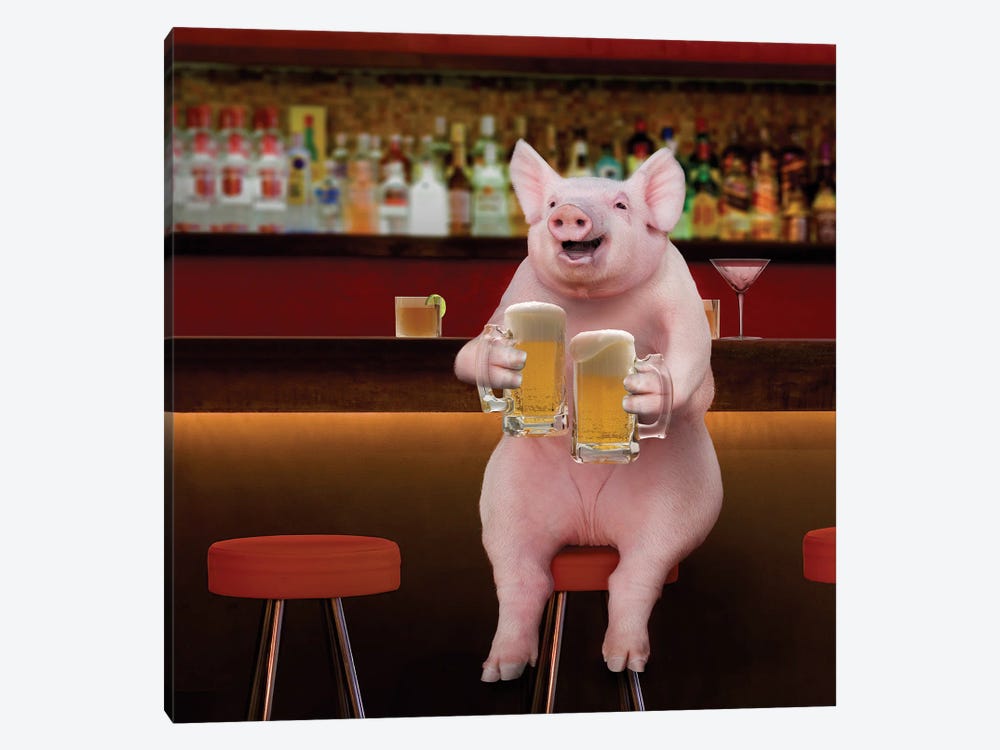 Beer Hog by Lund Roeser 1-piece Canvas Print