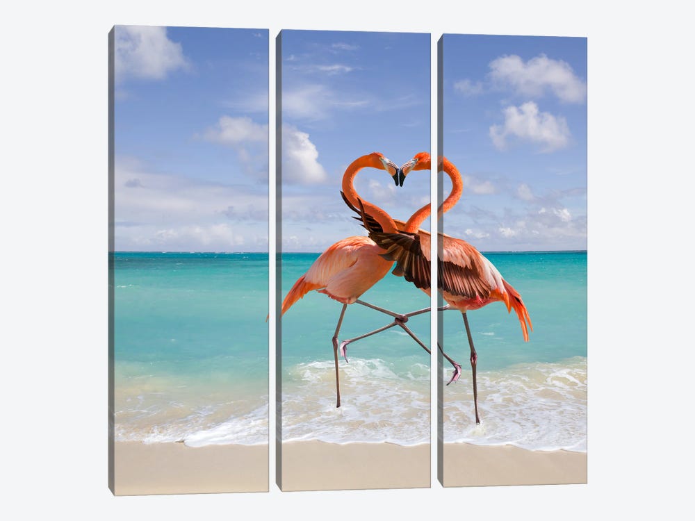 Flamingo Love by Lund Roeser 3-piece Art Print