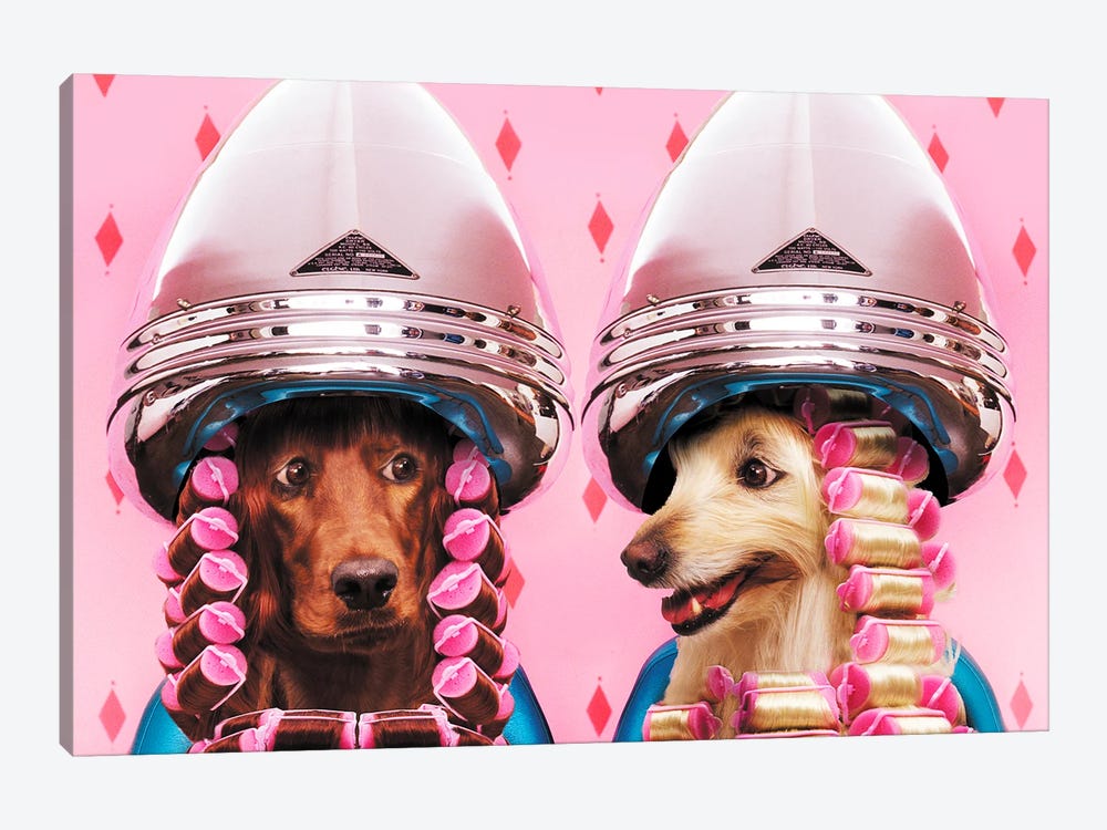 Gossip Dogs by Lund Roeser 1-piece Canvas Print