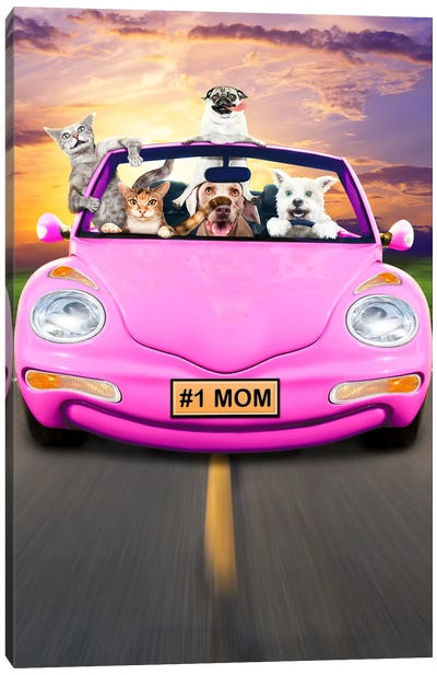 On The Road Canvas Art Print - Pet Mom