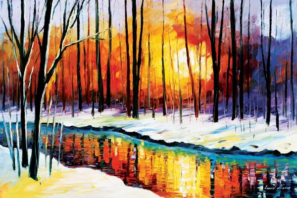 Leonid Afremov: Winter Sun by Leonid Afremov