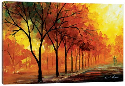 Yellow Fog Canvas Art Print - Scenic Fall