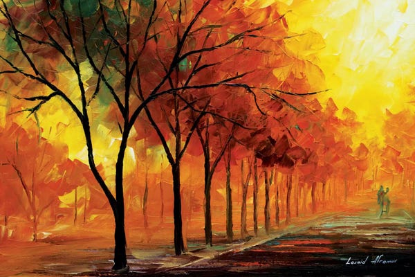 Trails, Paths & Roads: Yellow Fog by Leonid Afremov
