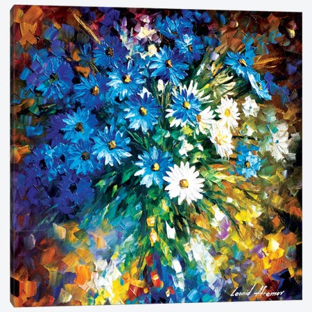 Bouqet Of Happiness Canvas Print #LEA10} by Leonid Afremov Canvas Artwork