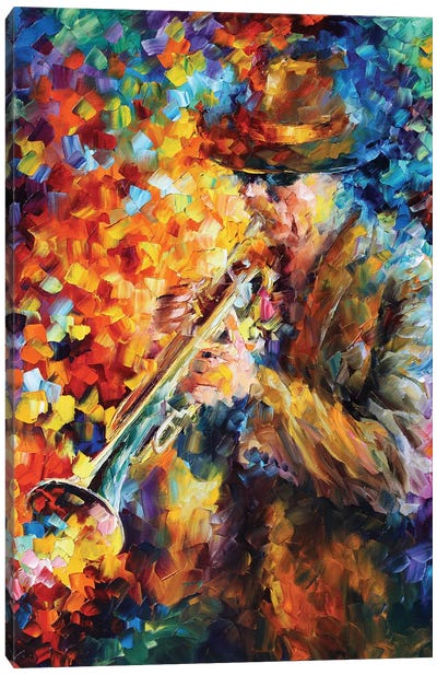 Elegant Sound Canvas Art Print - Trumpet Art