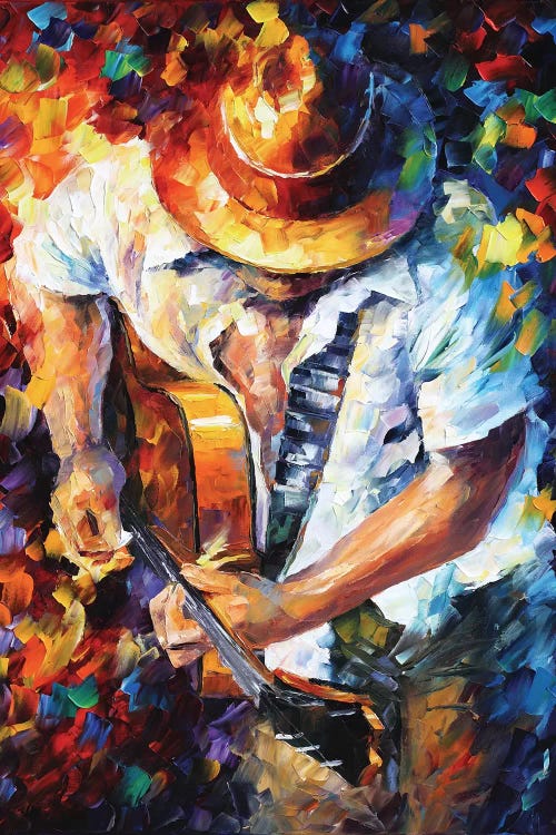 Guitar and Soul by Leonid Afremov canvas print