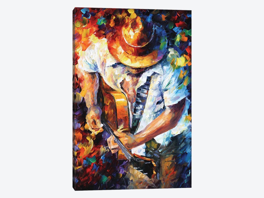 Guitar and Soul by Leonid Afremov 1-piece Canvas Print