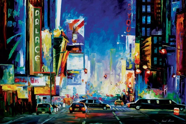 Leonid Afremov: Broadway by Leonid Afremov