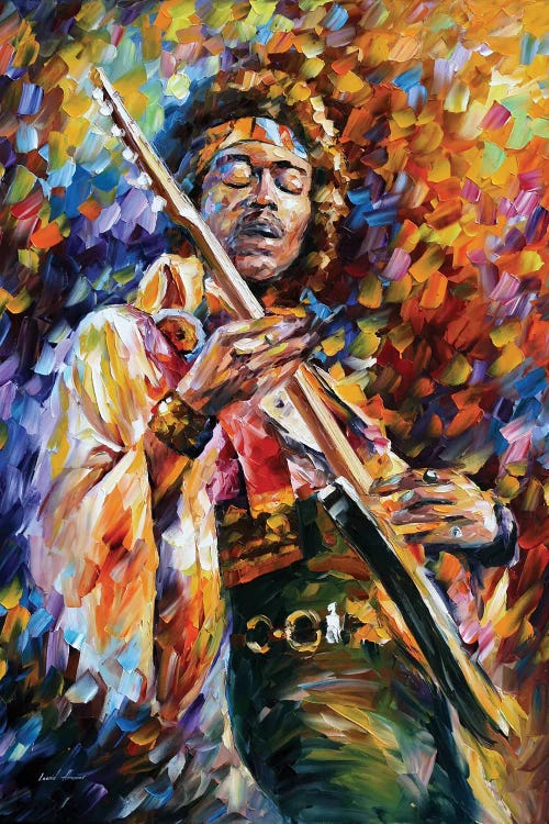 Jimi Hendrix by Leonid Afremov wall art