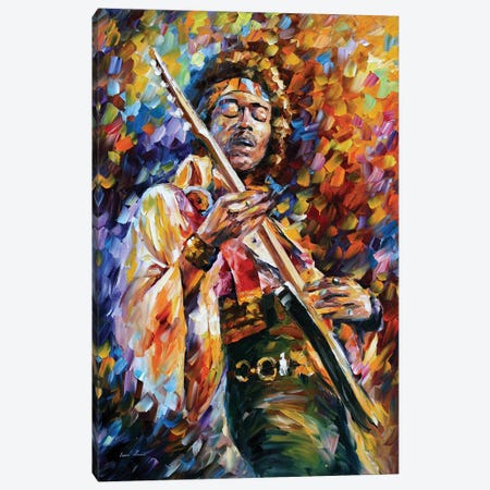 Jimi Hendrix Canvas Print #LEA122} by Leonid Afremov Canvas Artwork