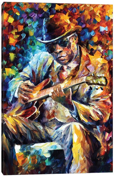 John Lee Hooker Canvas Art Print - Guitar Art