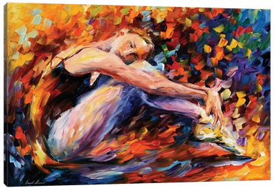 Resting Ballerina Canvas Art Print - Leonid Afremov