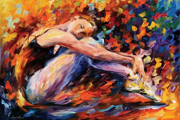 Leonid Afremov: Resting Ballerina by Leonid Afremov