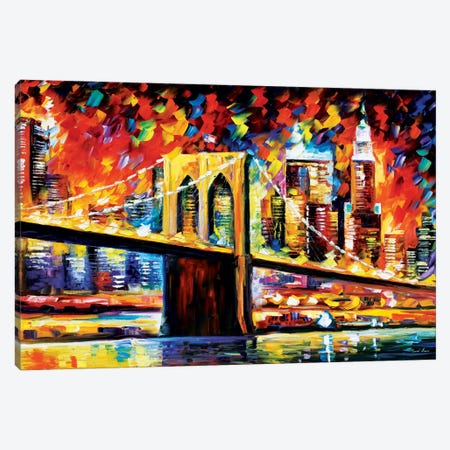 Brooklyn Bridge Canvas Print #LEA12} by Leonid Afremov Canvas Art