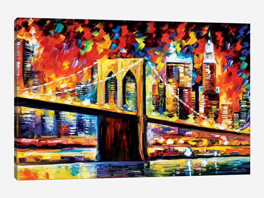 Brooklyn Bridge by Leonid Afremov 1-piece Canvas Wall Art