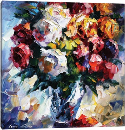 Roses Canvas Art Print - Leonid Afremov