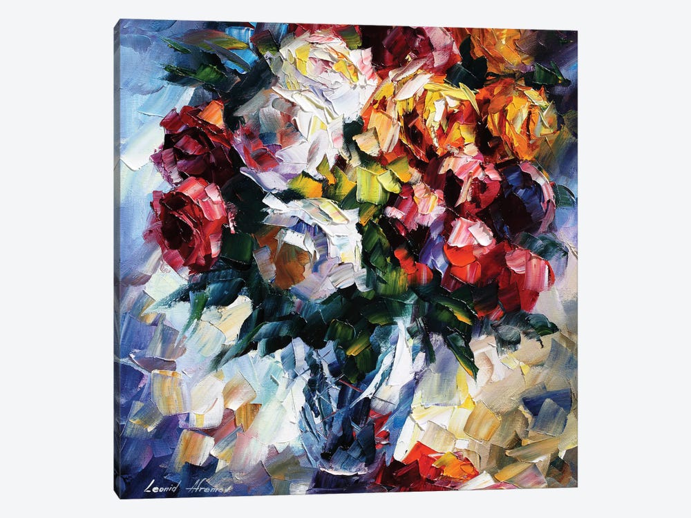 Roses by Leonid Afremov 1-piece Canvas Artwork