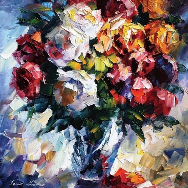 Leonid Afremov: Roses by Leonid Afremov