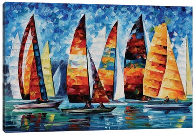 Sail Regatta Canvas Art Print - By Water