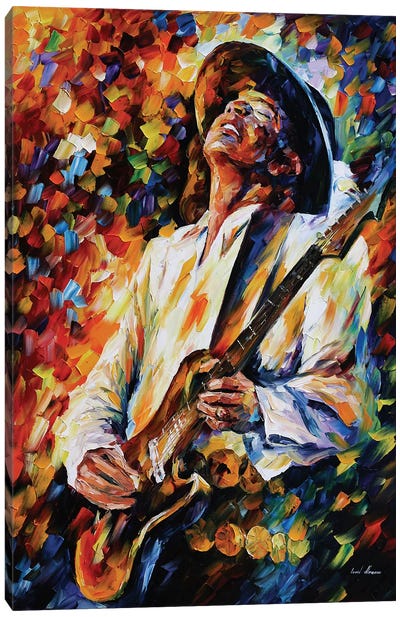 Stevie Ray Vaughn Canvas Art Print - Musical Instrument Art