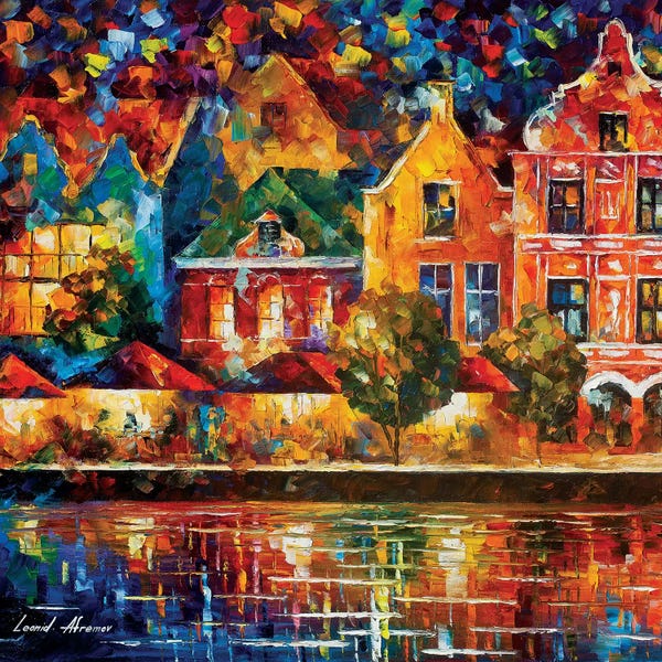 Current Day Impressionism: Amsterdam Of My Dreams by Leonid Afremov