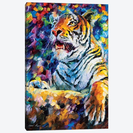 Angry Tiger Canvas Print #LEA139} by Leonid Afremov Canvas Print
