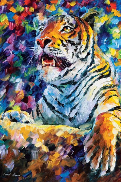 Leonid Afremov: Angry Tiger by Leonid Afremov