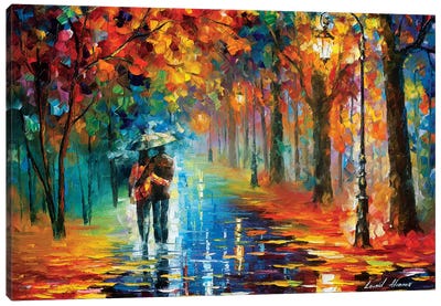 Autumn Hug Canvas Art Print - Leonid Afremov
