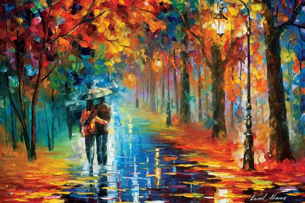 Large Floral & Botanical Art - Canvas Prints: Autumn Hug by Leonid Afremov