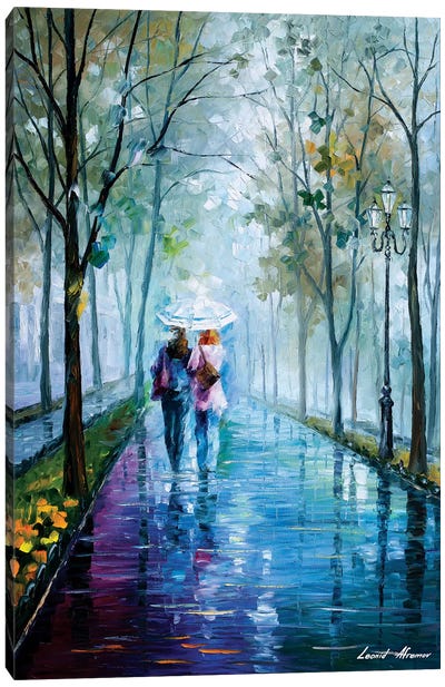 Foggy Stroll Canvas Art Print - Love Art