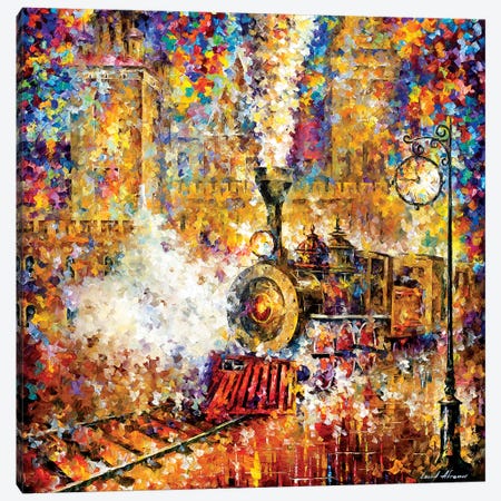 Last Train Canvas Print #LEA156} by Leonid Afremov Canvas Artwork