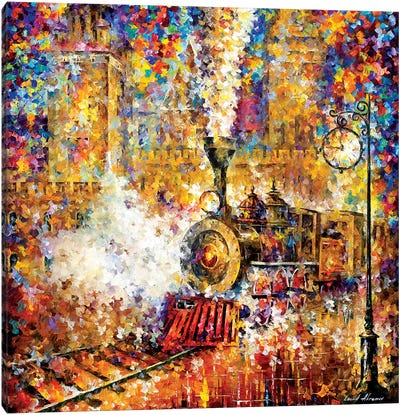 Last Train Canvas Art Print - Leonid Afremov