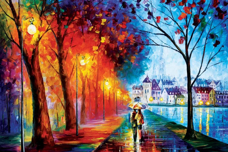 City By The Lake by Leonid Afremov wall art