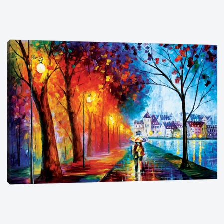 City By The Lake Canvas Print #LEA15} by Leonid Afremov Canvas Print