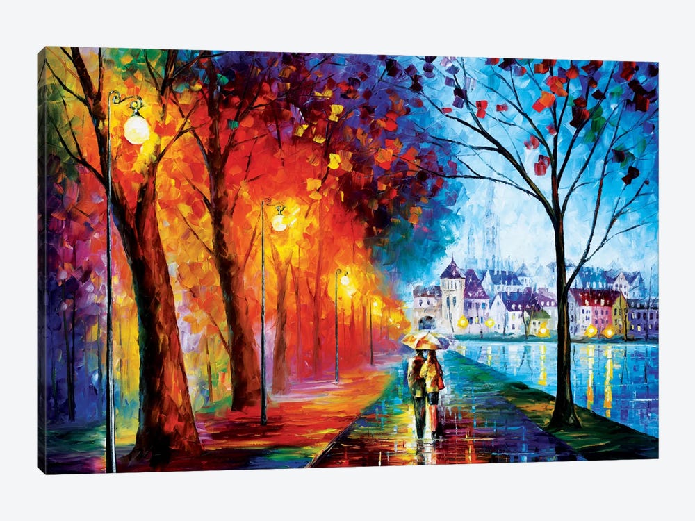 City By The Lake 1-piece Canvas Art Print
