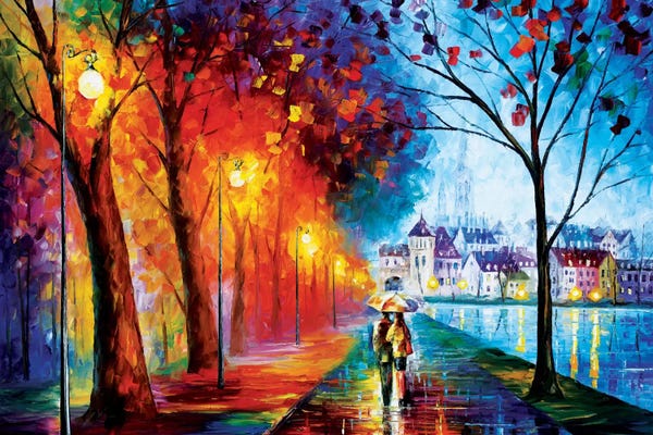 Streets: City By The Lake by Leonid Afremov