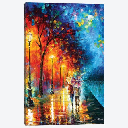 Love By The Lake Canvas Print #LEA162} by Leonid Afremov Canvas Wall Art