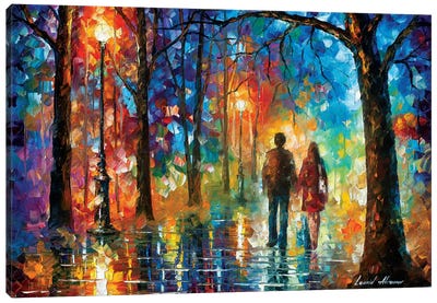 Love In The Air Canvas Art Print - Current Day Impressionism Art