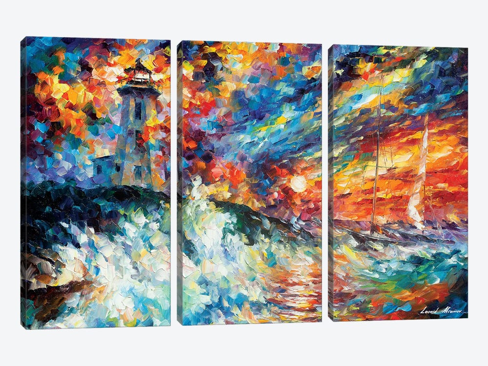 Ocean Thrill by Leonid Afremov 3-piece Canvas Art Print