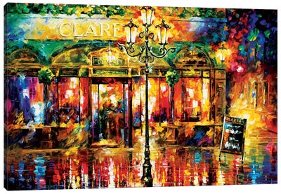 Clarens Misty Café Canvas Art Print - Leonid Afremov