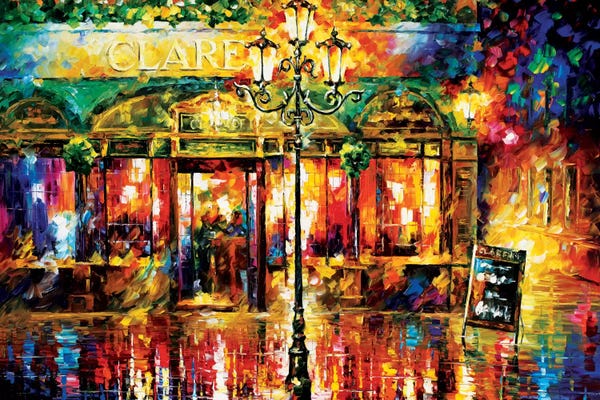 Artists Like Van Gogh: Clarens Misty Café by Leonid Afremov