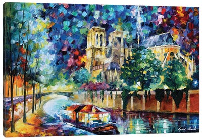River Of Paris Canvas Art Print - Famous Places of Worship