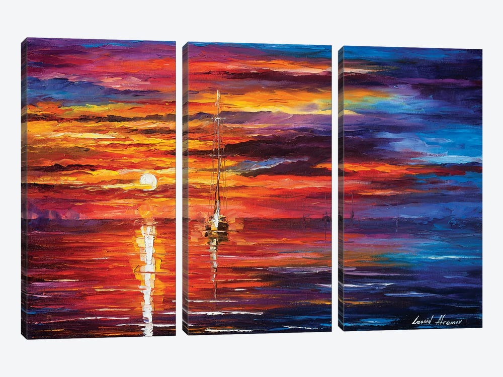 Sky Glows by Leonid Afremov 3-piece Canvas Wall Art