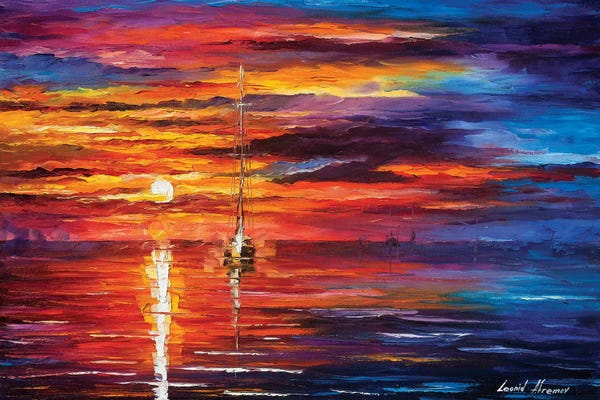Large Abstract Art - Canvas Prints: Sky Glows by Leonid Afremov