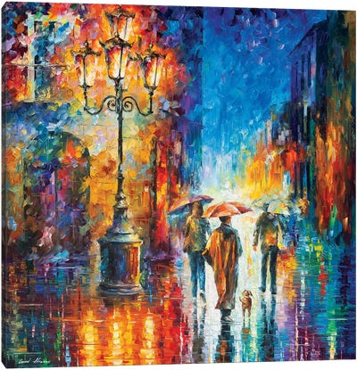 Strong Rain Canvas Art Print - Leonid Afremov